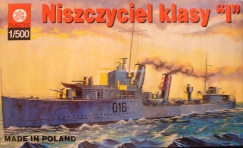 Model do sklejania Niszczyciel Klasy I 1:500 ZTS Plasyk s015