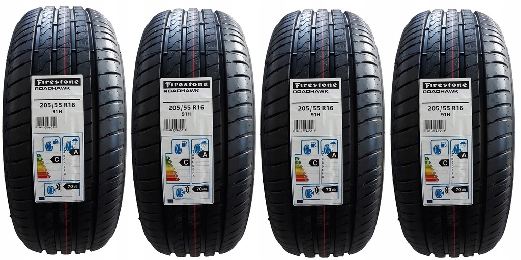 4 x OPONY LETNIE 205/55R16 91H FIRESTONE ROADHAWK - 8923993798 ...