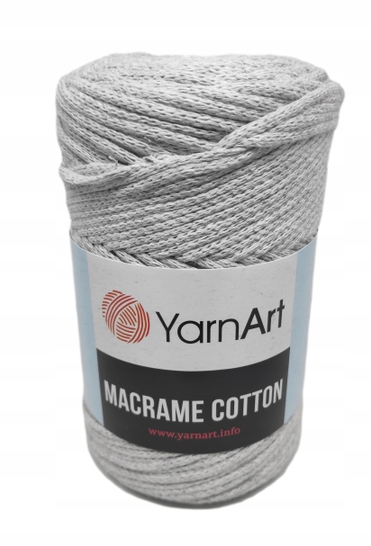 YarnArt MACRAME COTTON sznurek jasny szary 756