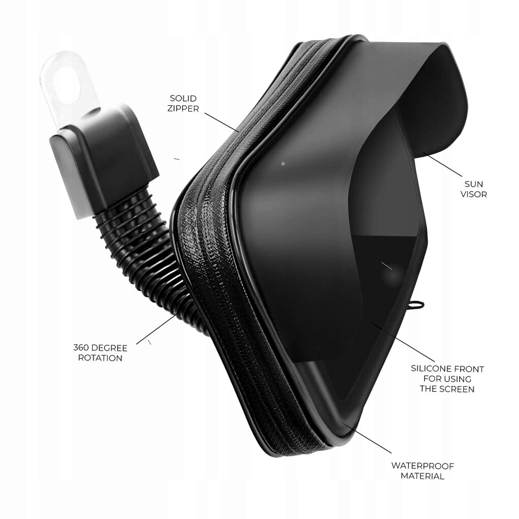 Uchwyt + Daszek + Etui na Telefon Smartfon do Motor Motocykl Skuter