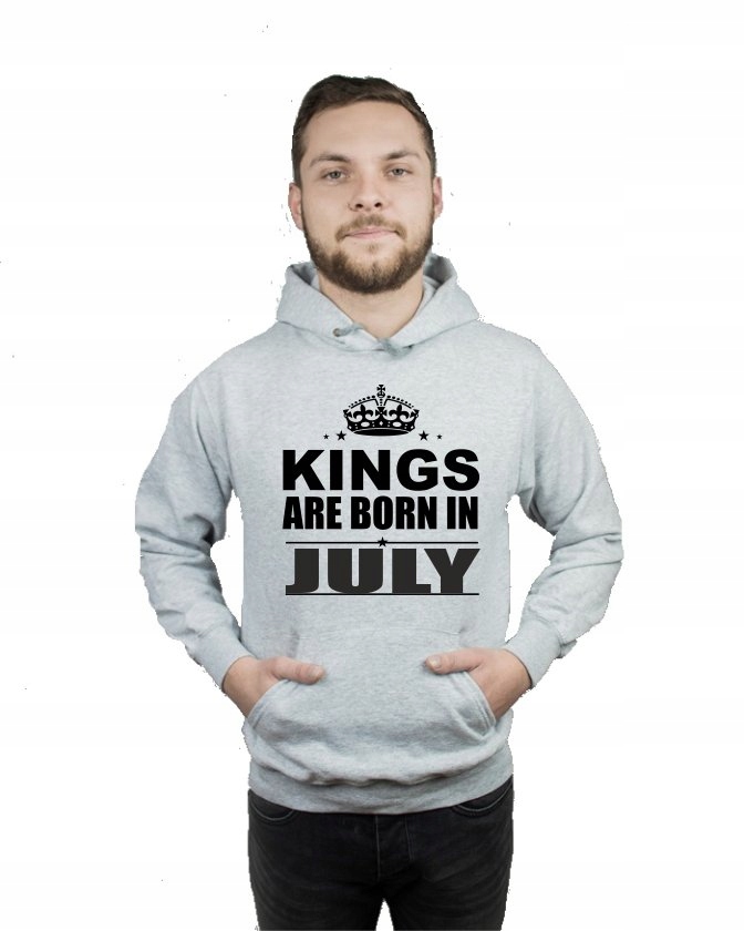 Bluza kangur KINGS ARE BORN IN JULY roz L