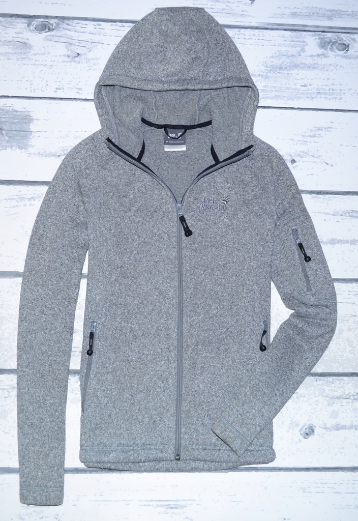 JACK WOLFSKIN BLUZA HOOD NANUK 200 GREY WOMEN M/L