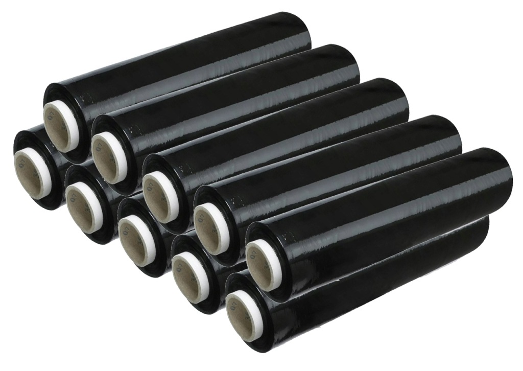 10x FOLIA STRETCH 3KG CZARNA STRECH STRECZ CZARNY