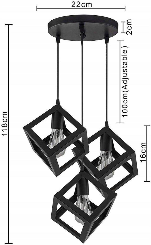 Купить Edison Loft CUBE E27 Светодиодный подвесной потолочный светильник: отзывы, фото, характеристики в интерне-магазине Aredi.ru