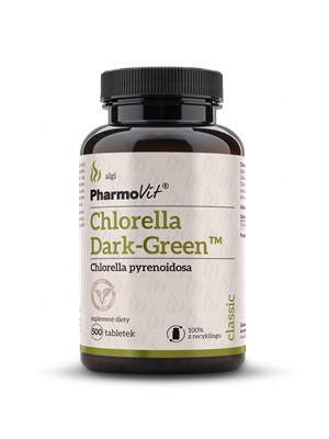 Chlorella Dark-Green Pure 100% 500-kaps PharmoVit