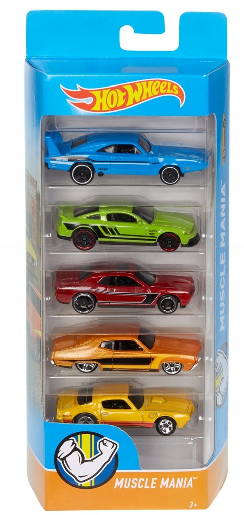 HOT WHEELS ZESTAW 5 AUTEK MUSCLE MANIA DVG01