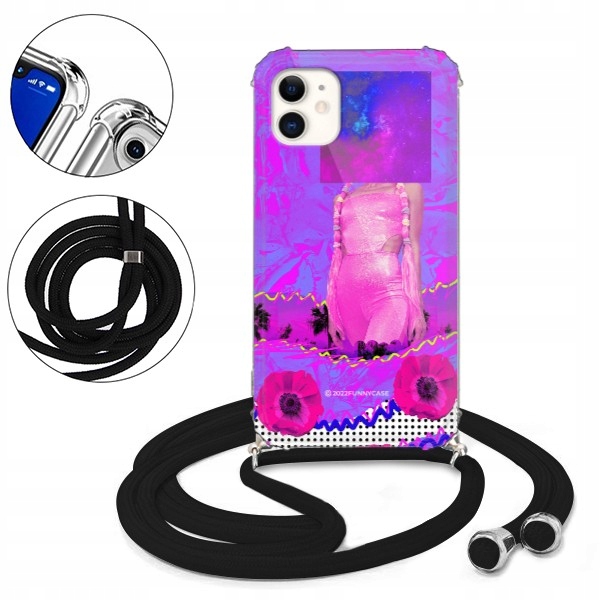 ETUI CROSSBODY CZARNY DO IPHONE 11 Top Wzory CRAZY 12332516762