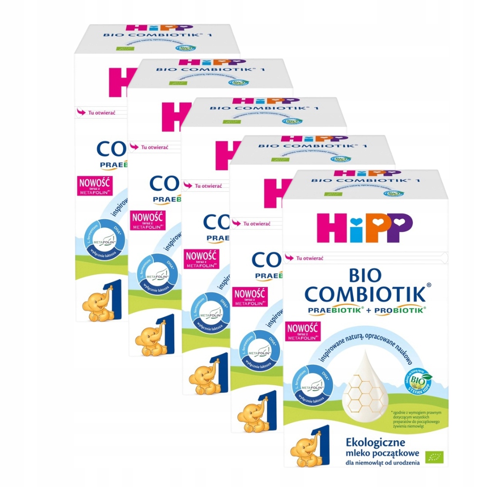 Ekologiczne mleko od urodzenia HiPP 1 BIO 5x550 g