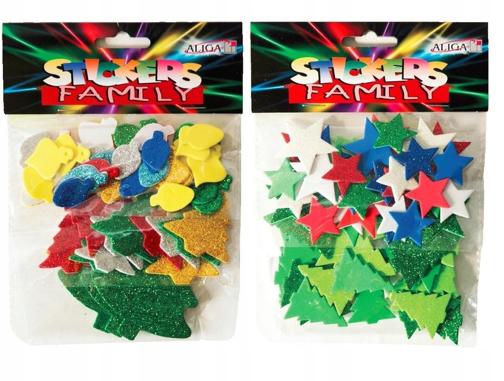 Zestaw Piankowych Naklejek Świątecznych na Boże Narodzenie, GBN-6928