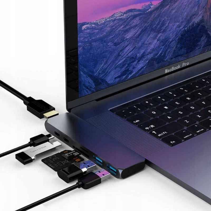 Купить АДАПТЕР 7-в-1 USB-C HDMI SD-ХАБ ДЛЯ MACBOOK PRO / AIR: отзывы, фото, характеристики в интерне-магазине Aredi.ru