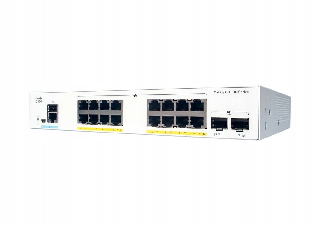 Cisco Catalyst C1000-16P-2G-L łącza sieciowe Zarządzany L2 Gigabit Eth...
