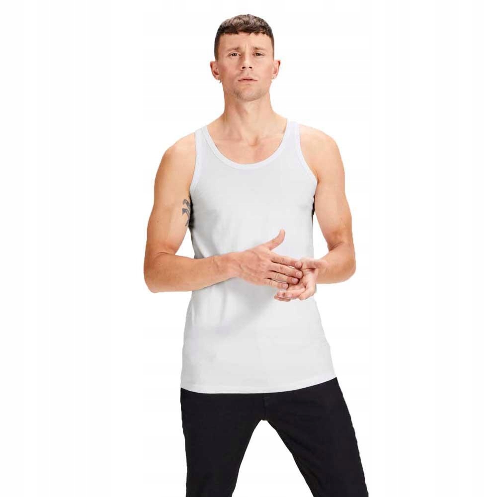 JACK JONES TANK TOP BIAŁY MĘSKI BAWEŁNA XS 1ARB