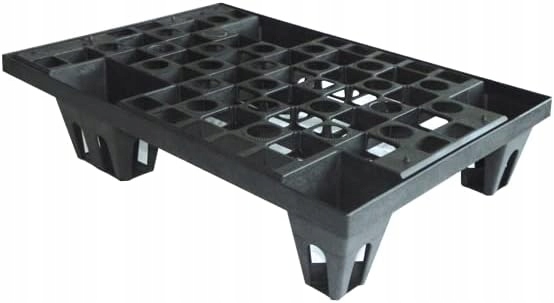 Minipaleta z ekologicznego polipropylenu - Czarna, 60cm x 40cm x 12cm