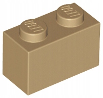 LEGO Klocek 1x2 Dark Tan- 3004 - 2 SZT