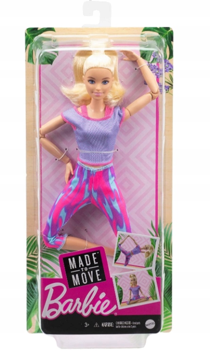 Barbie Made Move Fioletowe Ubranko Gimnastyczka 3+
