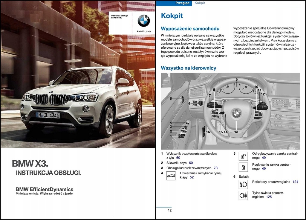 BMW X3 F25 POLSKA INSTRUKCJA OBSŁUGI 20142017... 12121965939 oficjalne archiwum Allegro