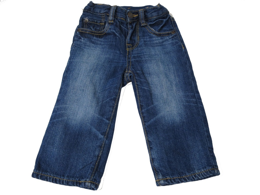 Spodnie jeansowe z podszewką GAP r 68/80