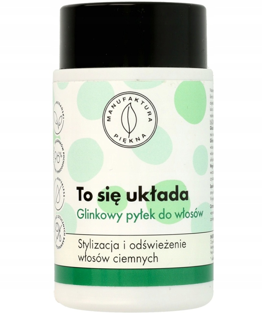 PIĘKNA pyłek do włosów ciemnych GLINKA stylizacja i odświeżenie