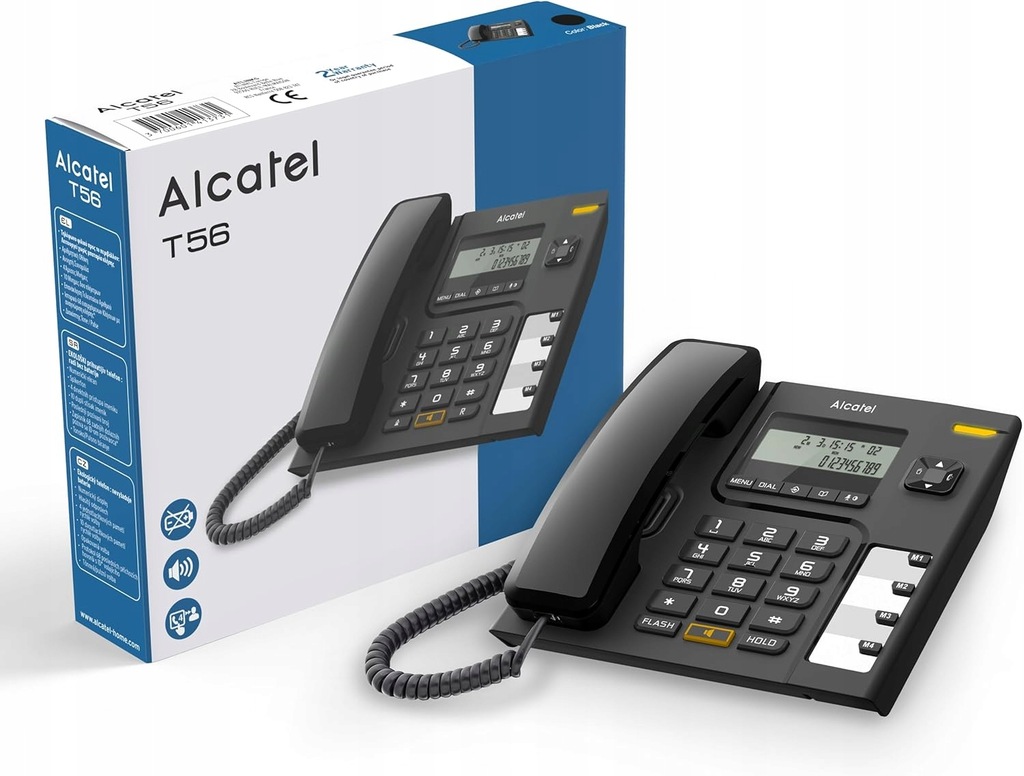 Telefon przewodowy Alcatel T56 czarny