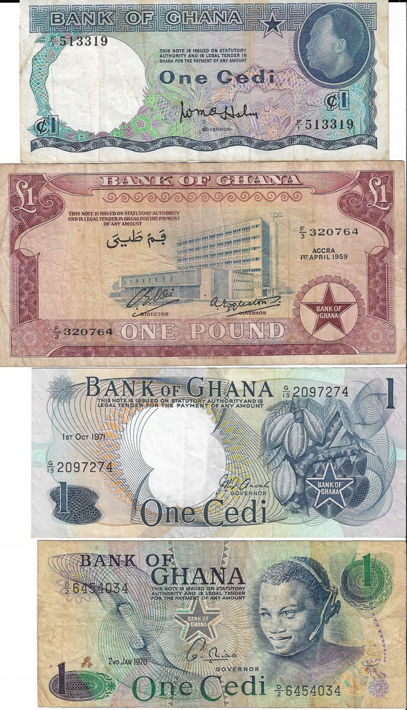 Ghana zestaw banknotów nr 1