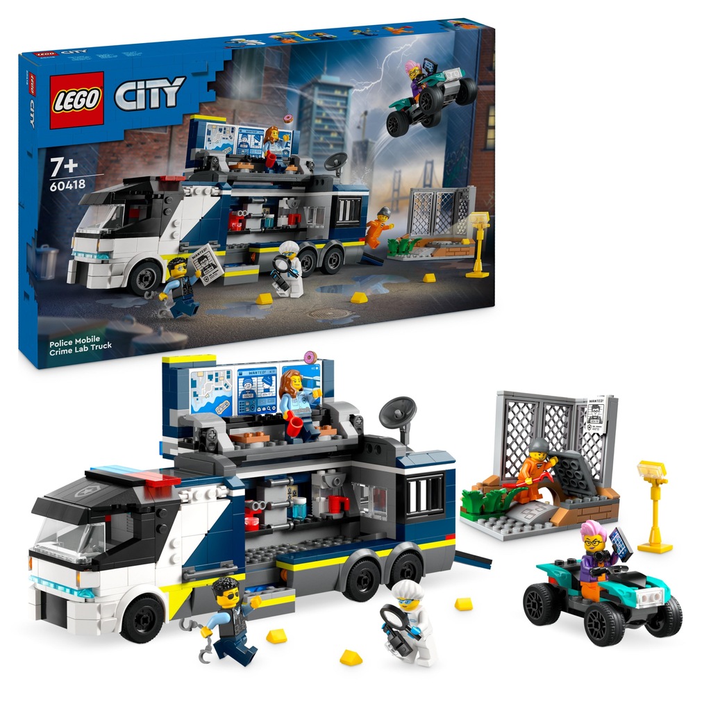 LEGO City 60418 Mobilne laboratorium kryminalistyczne policjantów
