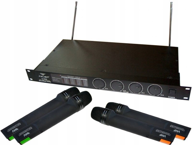 MIKROFON BEZPRZEWODOWY AZUSA ZESTAW - 4 MIKROFONY