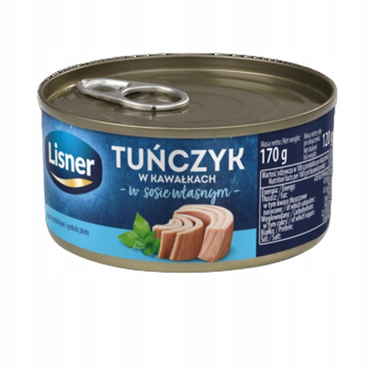Tuńczyk w kawałkach w sosie własnym Lisner 170 g