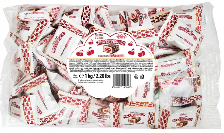 Cukierki Vobro Marcepanowe Wiśnia czekoladowe 1 kg