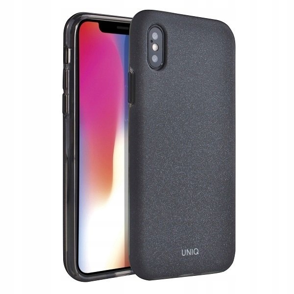 UNIQ etui Lithos iPhone Xs Max czarny /charcoal