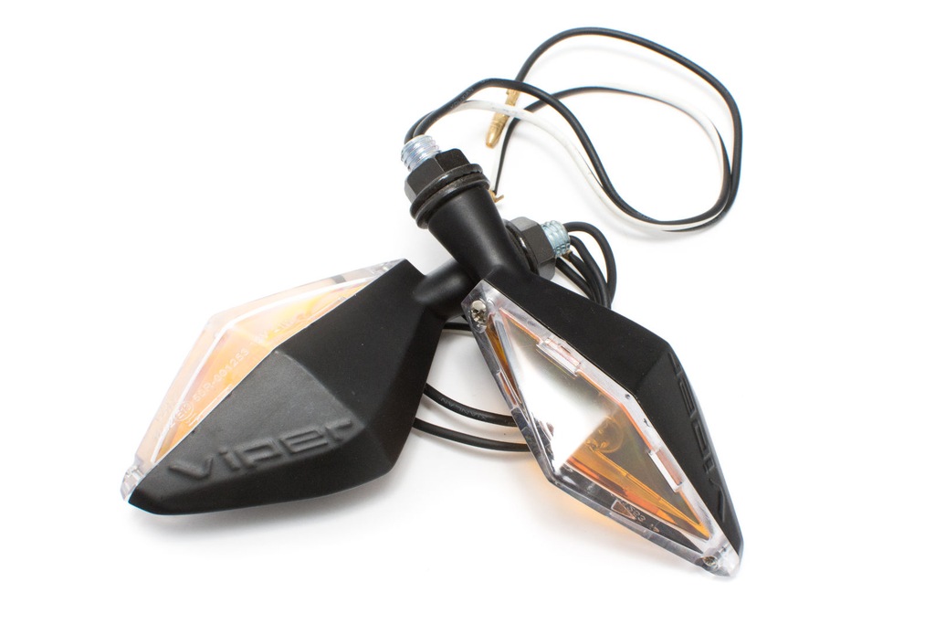 FAR 7327 Kierunkowskazy VIPER czarne alu białe x 2