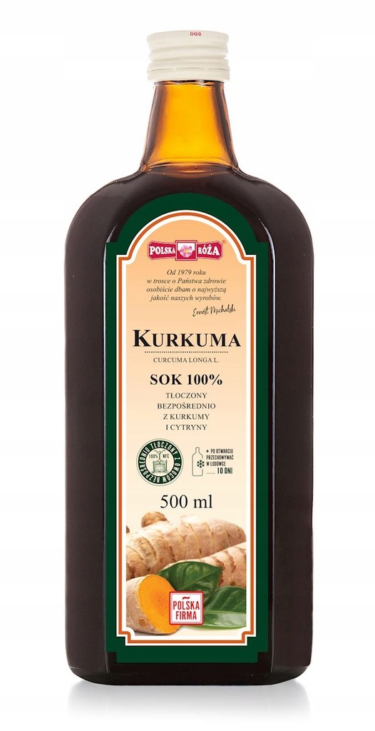 KURKUMA sok 100% 500ml bez cukru POLSKA RÓŻA