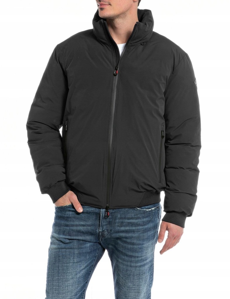 Replay Męska kurtka nylonowa, Black 098, S