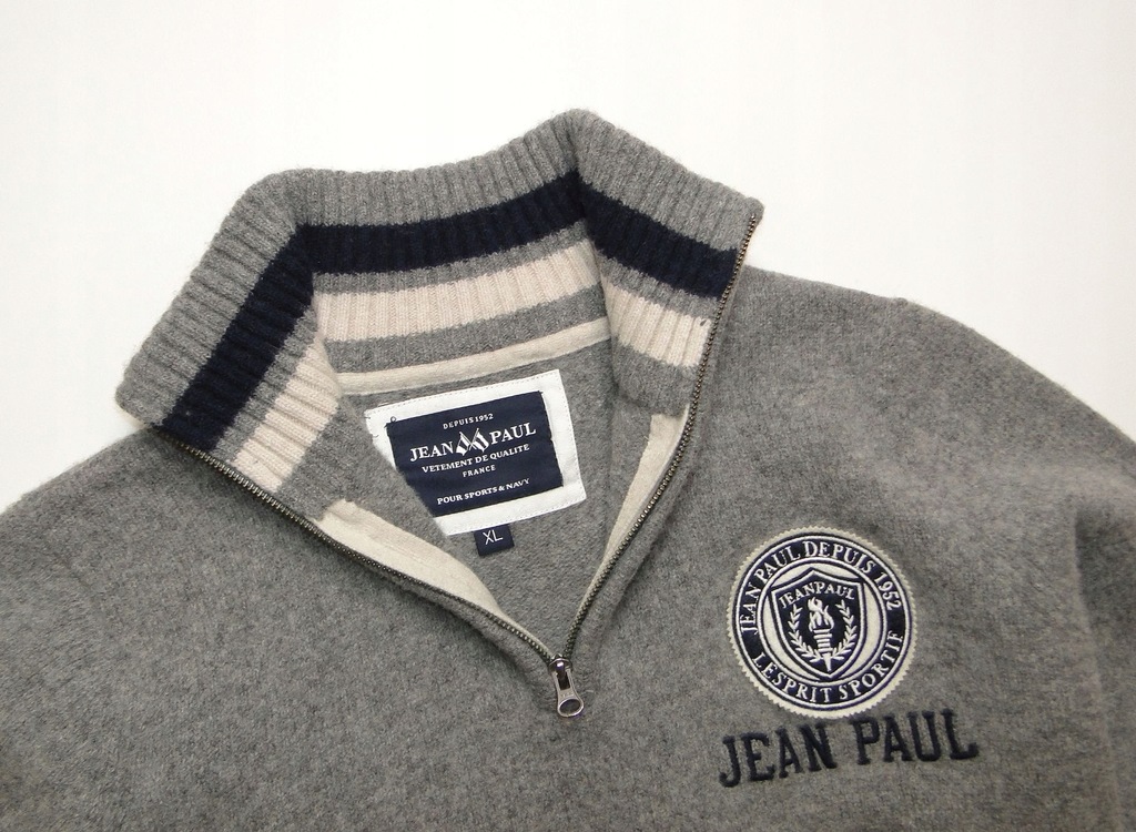 Sweter JEAN PAUL Lambs Wool Wełniany Golf