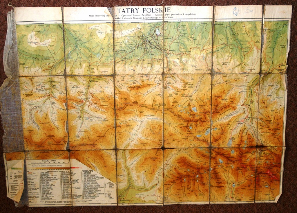 Tatry mapa Zwoliński