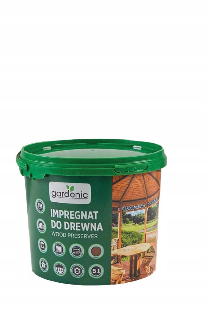 impregnat do drewna KLON do ogrodu matowe wykończenie z woskiem 5L