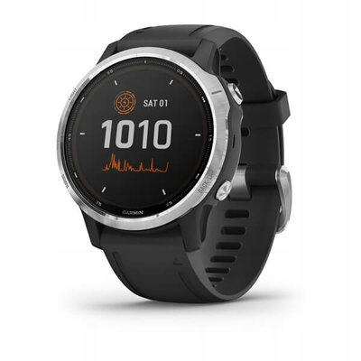 GARMIN FENIX 6S SOLAR SREBRNY Z CZARNYM PASKIEM