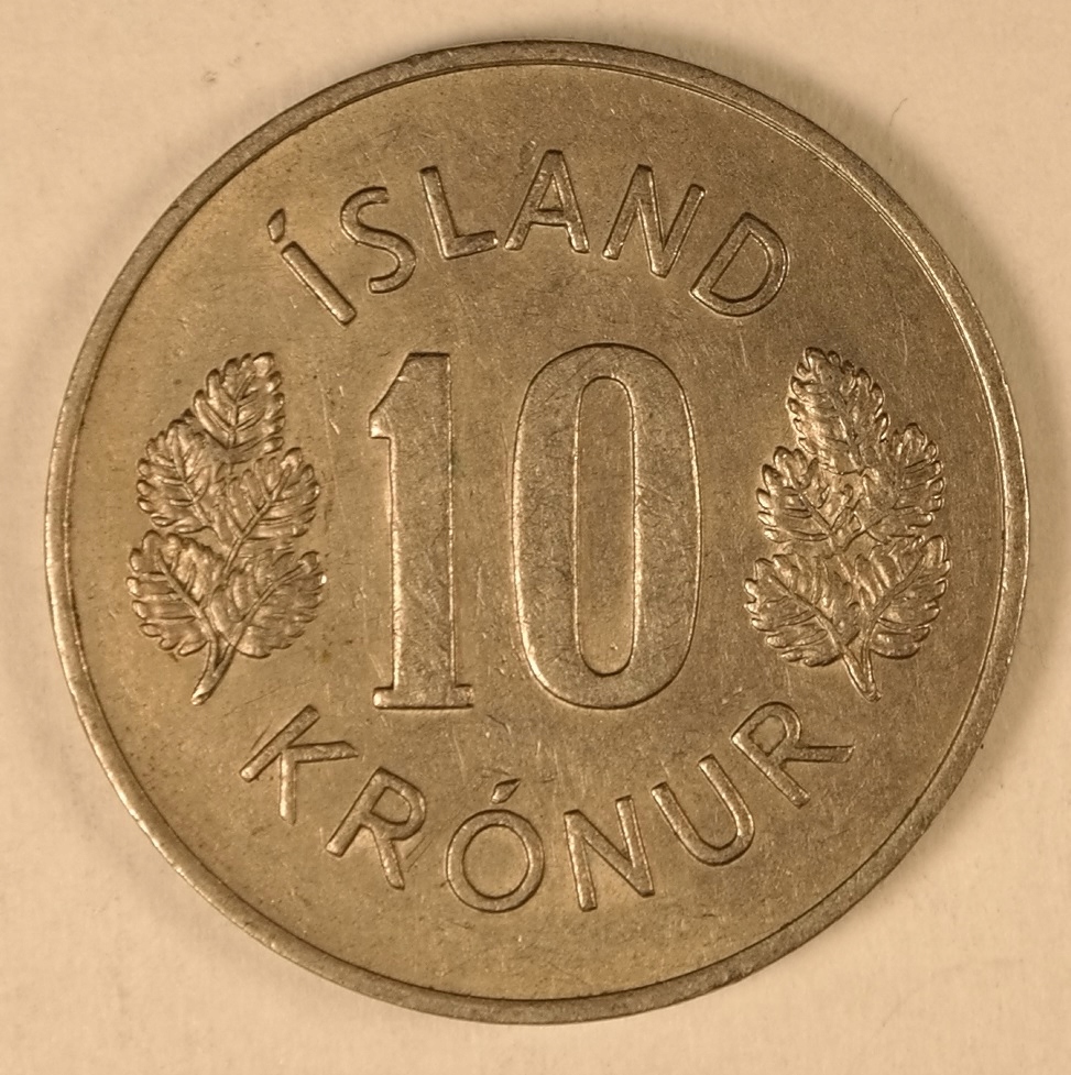 Islandia 10 koron 1971