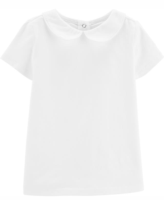 OSHKOSH Biała koszulka z kołnierzykiem 104 4T