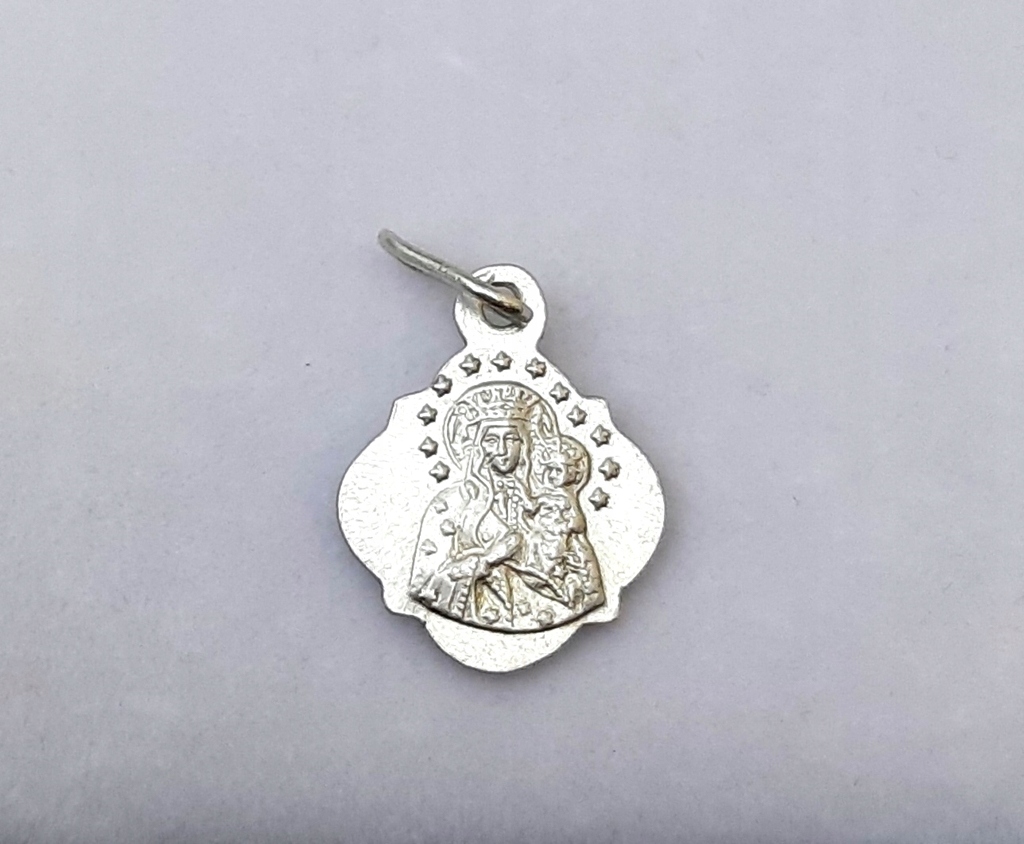 DWUSTRONNY srebrny Medalik 925 0.95 g O