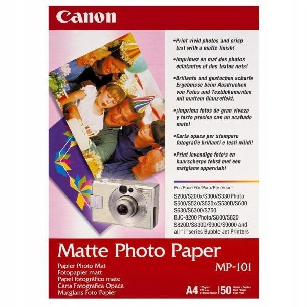 Canon Matte Photo Paper, foto papier, matowy, biały, A4, 170 g/m2, 50 szt.,