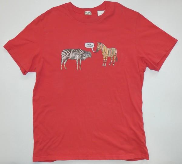 koszulka T-shirt czerwona kolorowe zebry M