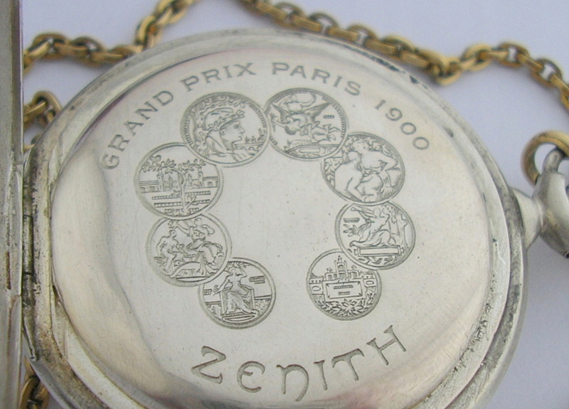 ANTYK rok 1900 _ srebro ZENITH zegarek kieszonkowy