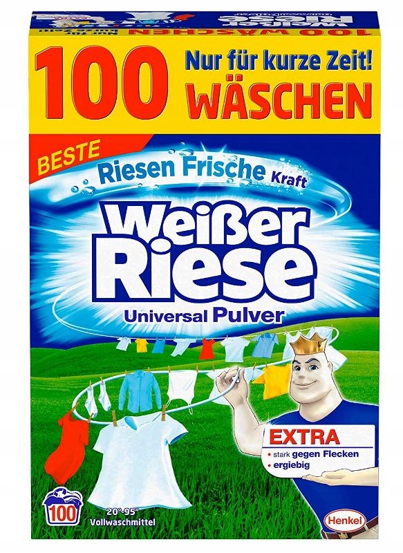 WEISSER RIESE 100prań ORYGINAŁ PROSZEK z NIEMIEC