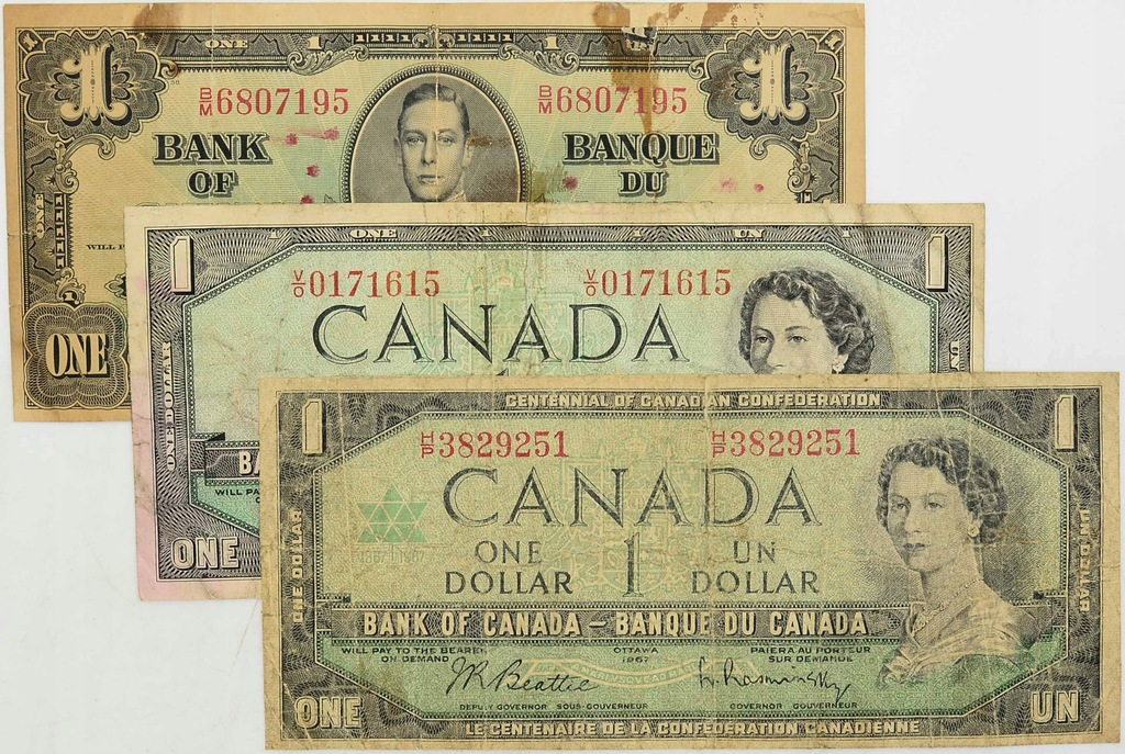 12.di! Zest.Canada, Banknoty szt.3, St.3, 3/4+