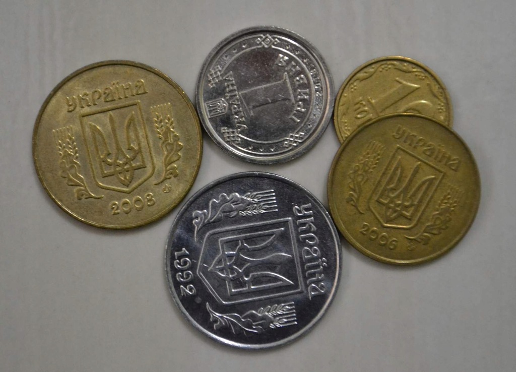 Ukraina - 5 monet - każda moneta inna BCM