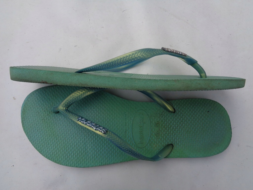 HAVAIANAS KLAPKI BUTY 42 JAPONKI MIĘTOWE