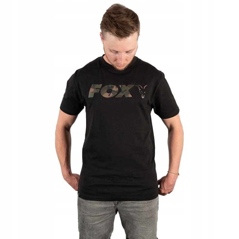 Koszulka T-shirt Black / Camo X-Large FOX