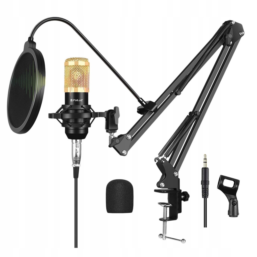 New Professional Studio Broadcasting Recording Condenser Microphone & Gold