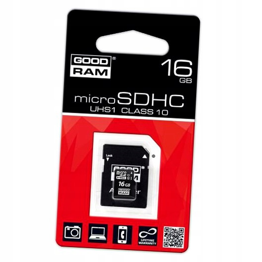 *GOODRAM MICROSDHC 16GB CLASS 10 UHS-I JAKOŚĆ