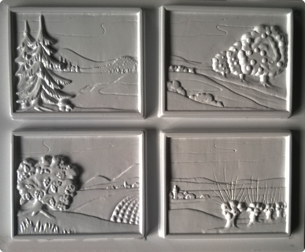 ZRÓB SAM 4 OBRAZKI FORMA FORMY DO ODLEWÓW Z GIPSU